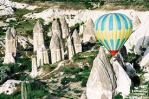 Cappadocia hot air balloon ride over rock hotels-houses-churches. Book with Archaeologous